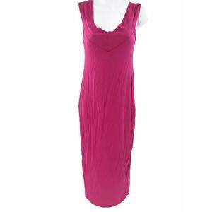 Rachel Pally Midi Dress Womens Size L Pink Modal Blend Sleeveless Y2K Coquette